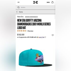 NEW ERA 59FIFTY ARIZONA DIAMONDBACKS 2001 WORLD SERIES LOGO FITTED